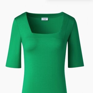 NWT Akris Punto Stretch Square Neck PINK Top